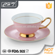 Design por atacado copo de chá de porcelana e pires